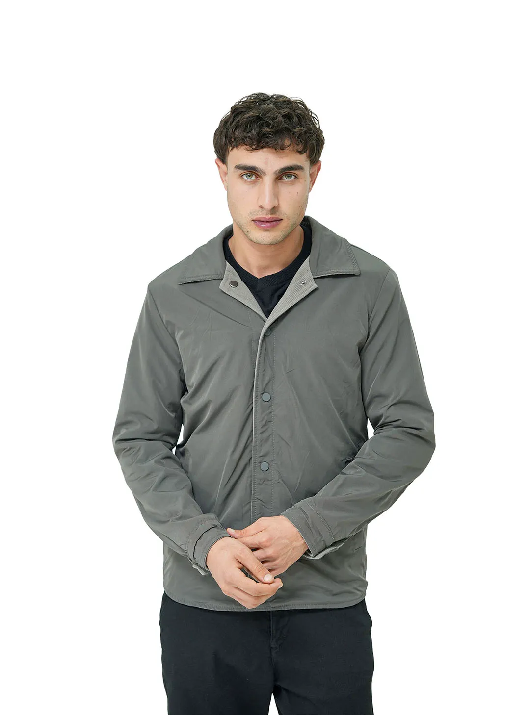 Blouson col chemise d.face